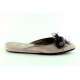 women's slippers FLAPPER silver satin suede